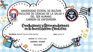 Conclusiones Y Recomendaciones Científicas