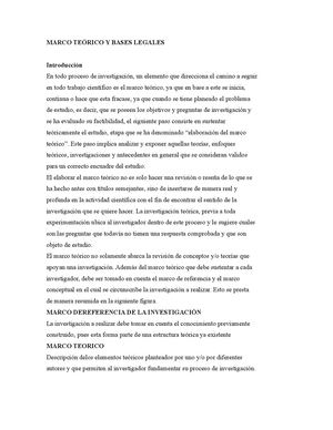 Marco Teórico Y Bases Legales