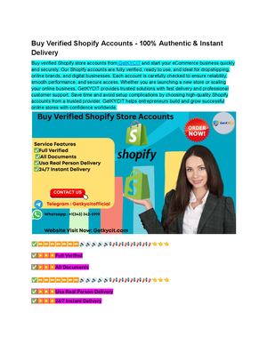Buy Verified Shopify Accounts 100% Authentic & Instant Delivery