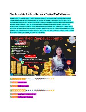 The Complete Guide To Geting A Verified Pay Pal Account