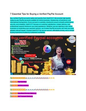 7 Essential Tips For Buying A Verified Pay Pal Account &26