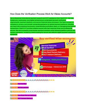 How Does The Verification Process Work For Waise Accounts