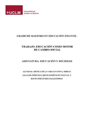 Trabajo Educacion Y Sociedad