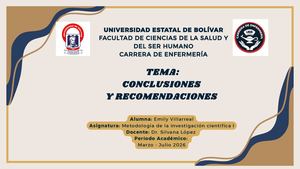 Presentación sobre conclusiones y recomendaciones