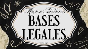 Marco teórico: Bases Legales