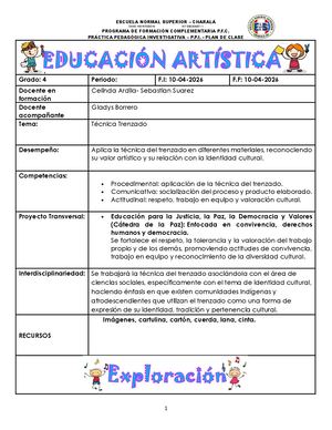 Plantilla Educación Artística