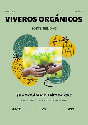 Revista De Comida Estilo Joven Y Dinámico Amarillo Claro Y Verde