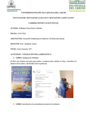 Utilización De La Biblioteca