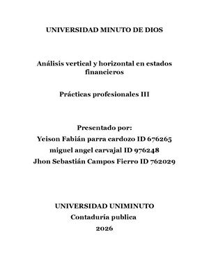 Cartilla análisis vertical y horizontal