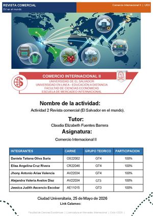Revista Comercial Sv En El Mundo