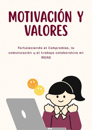 Motivación Y Valores Guias En La Educación A Distancia