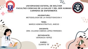 Marco Administrativo, Anexo.