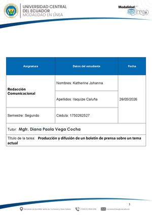 Boletín De Prensa N°001