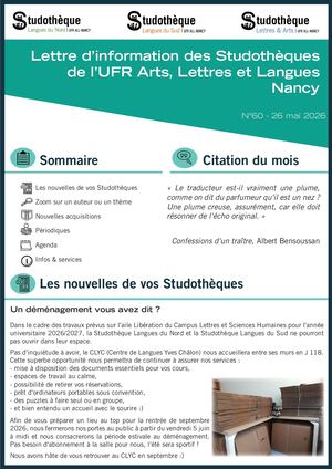 Lettre d'information ALL n°60