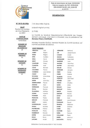 Dag 18 21 05 2026 Fixation Du Nombre De Vice Présidents Du Sdev