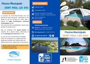 Dépliant Activités Piscine