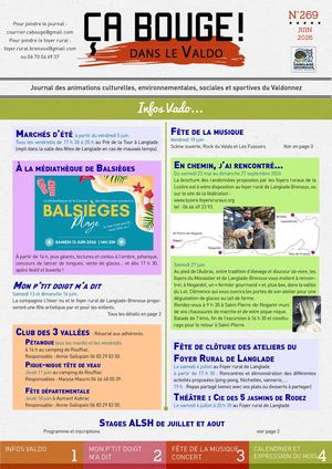 Journal Ca bouge dans le Valdo Juin 2026