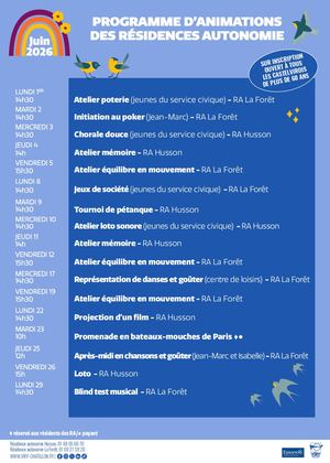 Programme RA juin 2026
