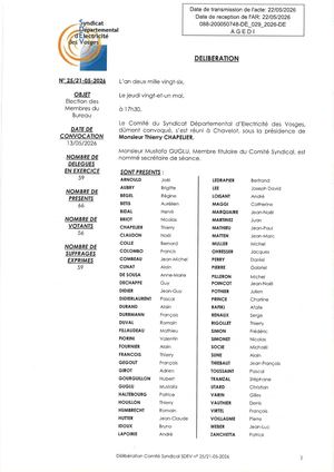 Dag 25 21 05 2026 Election Des Membres Du Bureau