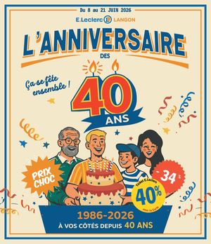 Catalogue anniversaire 40ans E.Leclerc Langon