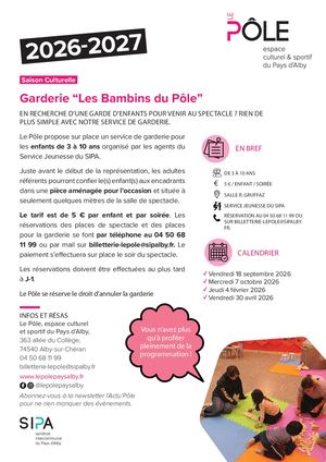 Garderie Les Bambins Du Pôle Saison 26 27