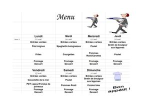 Menu Du Self Du 25 Au 31mai