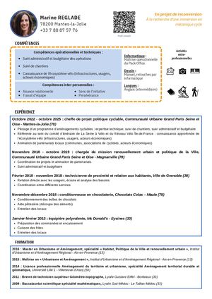 Cv immersion mécanique cycle