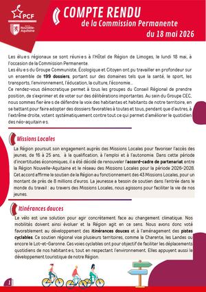 Compte-Rendu Commission Permanente Du 18 Mai 2026
