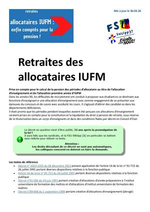 Retraite Et Allocataires Iufm