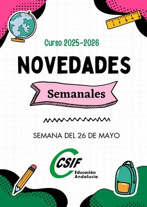 Novedades 26 Mayo 2026