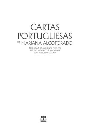 Cartas Portuguesas Mariana Alcoforado