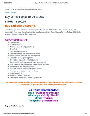 Buy Verified LinkedIn Accounts