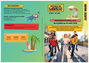 CAMUS PROGRAMME VACANCES ÉTÉ 2026