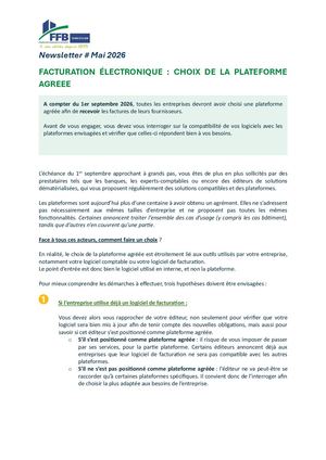 Newsletter Mai 2026 # Facturation Electronique Obligatoire Comparatif Des Plateformes