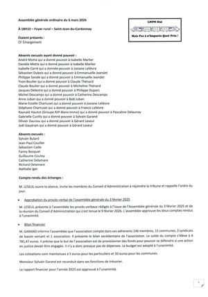 Compte rendu - Assemblée générale LNPN
