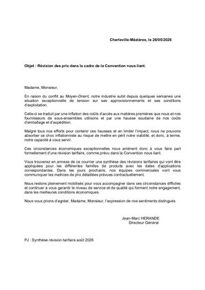 Courrier JX Convention