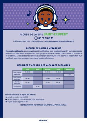 ALSH Saint-Exupéry 11-14 ans