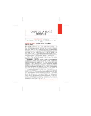Extrait code de la santé publique
