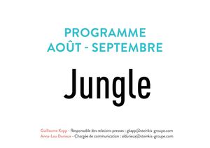 Programme Jungle Août-Septembre 2026