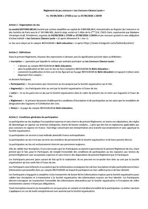 19 05 2026 Règlement Jeu Classico Lycee Vf