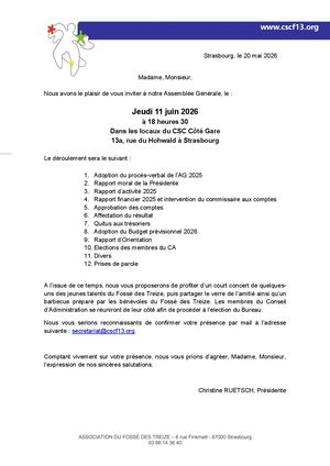 Ordre Du Jour Ag 2026