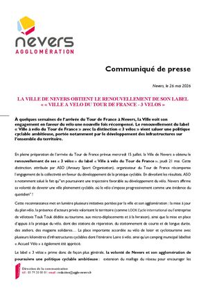 NA CP LABEL "Ville à vélo" renouvelé