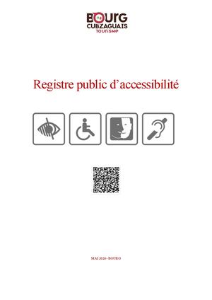 Registre Public Accessibilite 2026