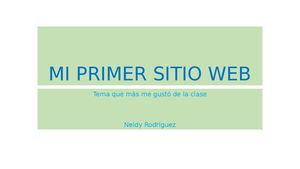Mi Primer Sitio Web