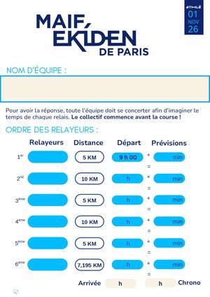 Mon Equipe MAIF Ekiden Paris 2026