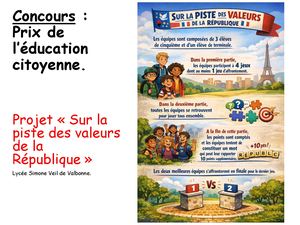 Prix académique "Lycée" Tous Unis pour la laïcité 2026 : Lycée Simone Veil
