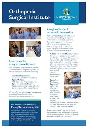 Card | 6x9 | Orthopedic Surgical Institute