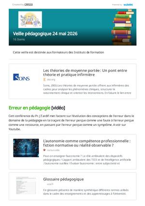 Veille Pédagogique 24 Mai 2026