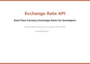 Exchange Rate Api Presentation