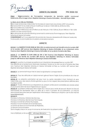 Arrêté 26 05 26